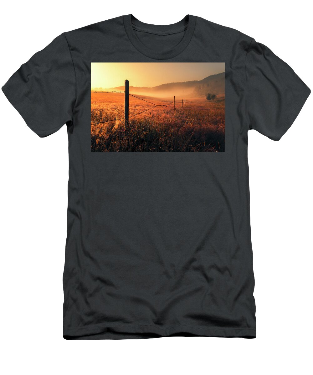 Fog T-Shirt featuring the photograph June Morning by Evgeni Dinev
