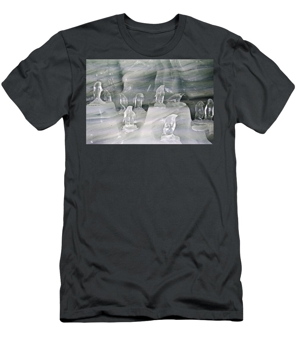 Switzerland T-Shirt featuring the photograph Jungfraujoch Ice Palace Penguins by Amelia Racca