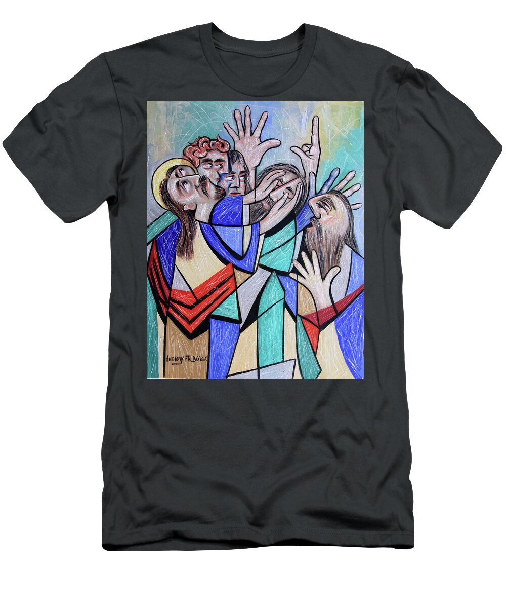 Just Believe T-Shirt featuring the painting Just Believe by Anthony Falbo