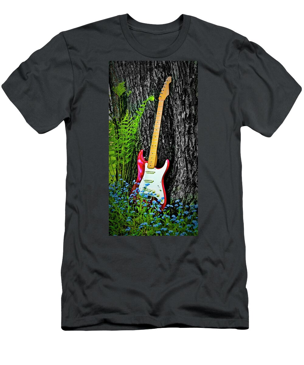 Guitar T-Shirt featuring the photograph Kaylee Strat by Jeff Cooper