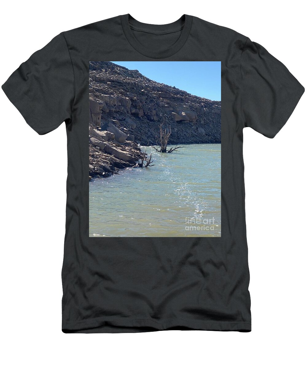 Flood T-Shirt featuring the photograph Keeping your head above water by LeLa Becker