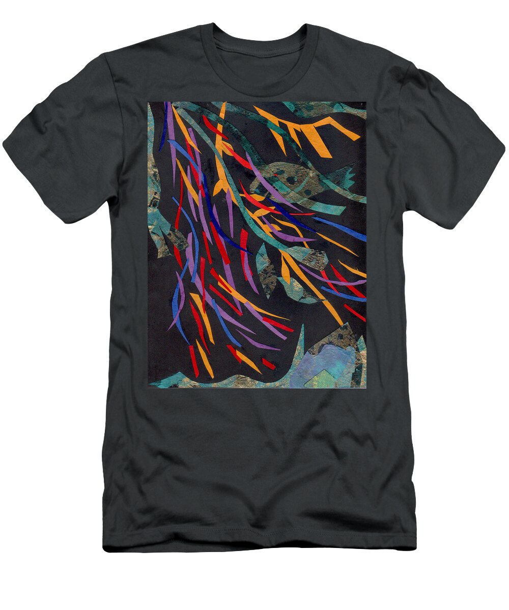 Shoshanah T-Shirt featuring the mixed media Kelp for Pat by Shoshanah Dubiner