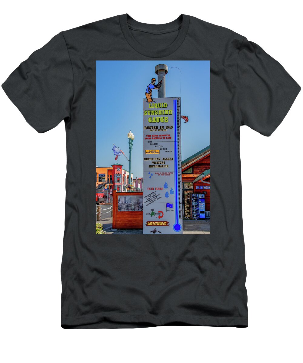  T-Shirt featuring the photograph Ketchikan Weather Gauge by Marcy Wielfaert