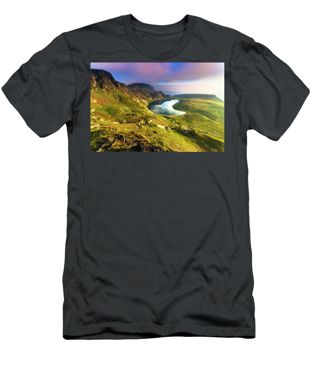 Bulgaria T-Shirt featuring the photograph Kidney Lake by Evgeni Dinev