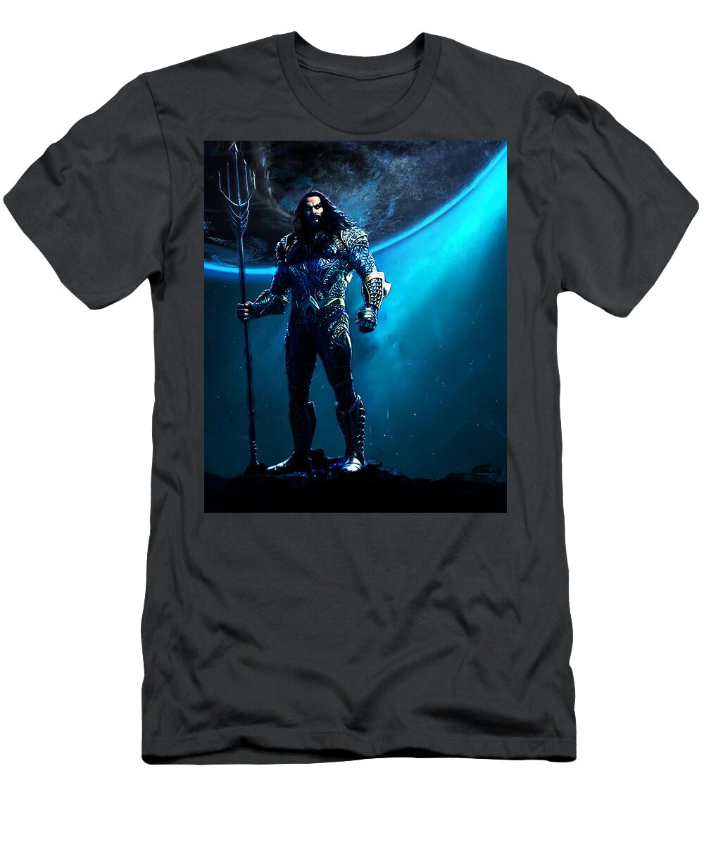 Aquaman 1 T-Shirt featuring the digital art Aquaman 1 by Aldane Wynter
