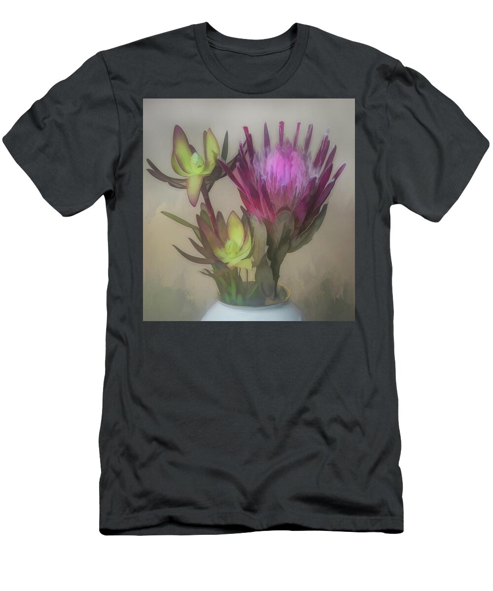 King Protea Flower T-Shirt featuring the photograph King Protea Flower by Sylvia Goldkranz
