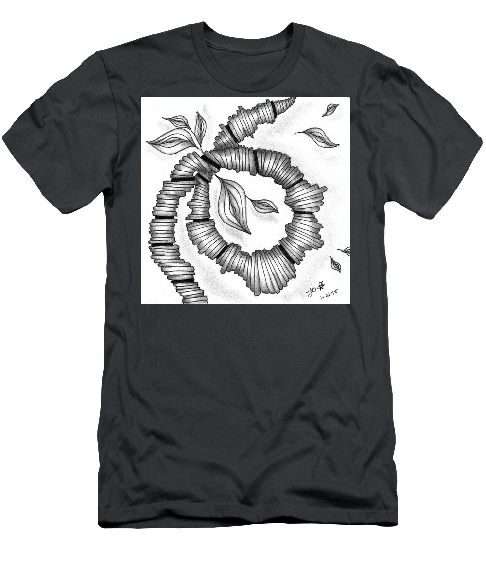 Zentangle T-Shirt featuring the drawing Knot Today, Please by Jan Steinle