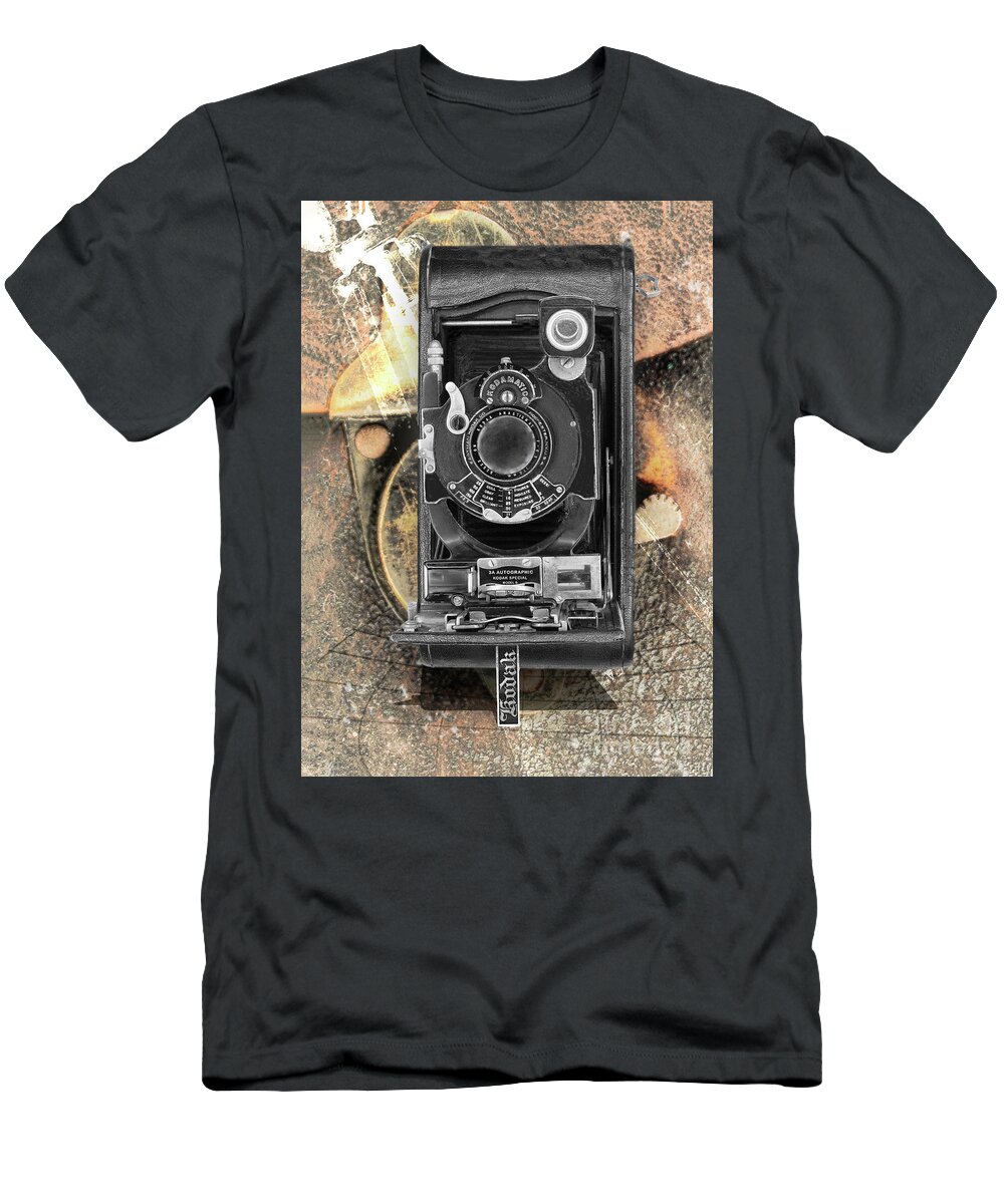 Argus T-Shirt featuring the digital art Kodak 3a Autographic Special Model B by Anthony Ellis
