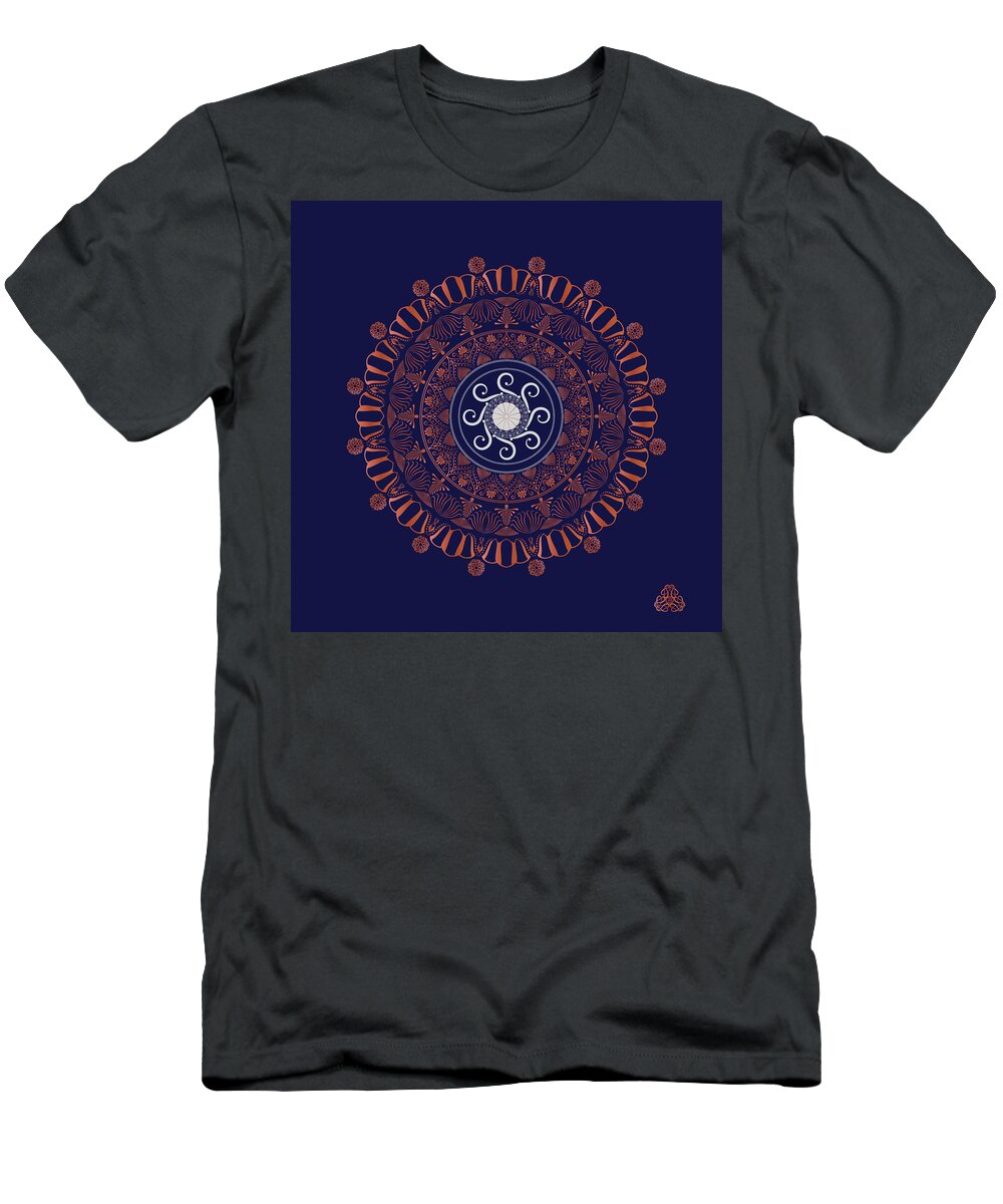 Mandala T-Shirt featuring the digital art Kuklos No 4324 by Alan Bennington