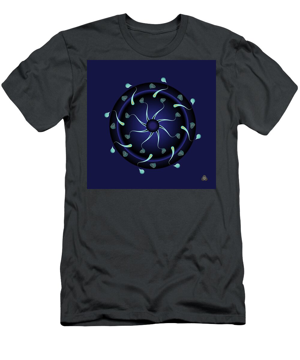 Mandala T-Shirt featuring the digital art Kuklos No 4367 by Alan Bennington