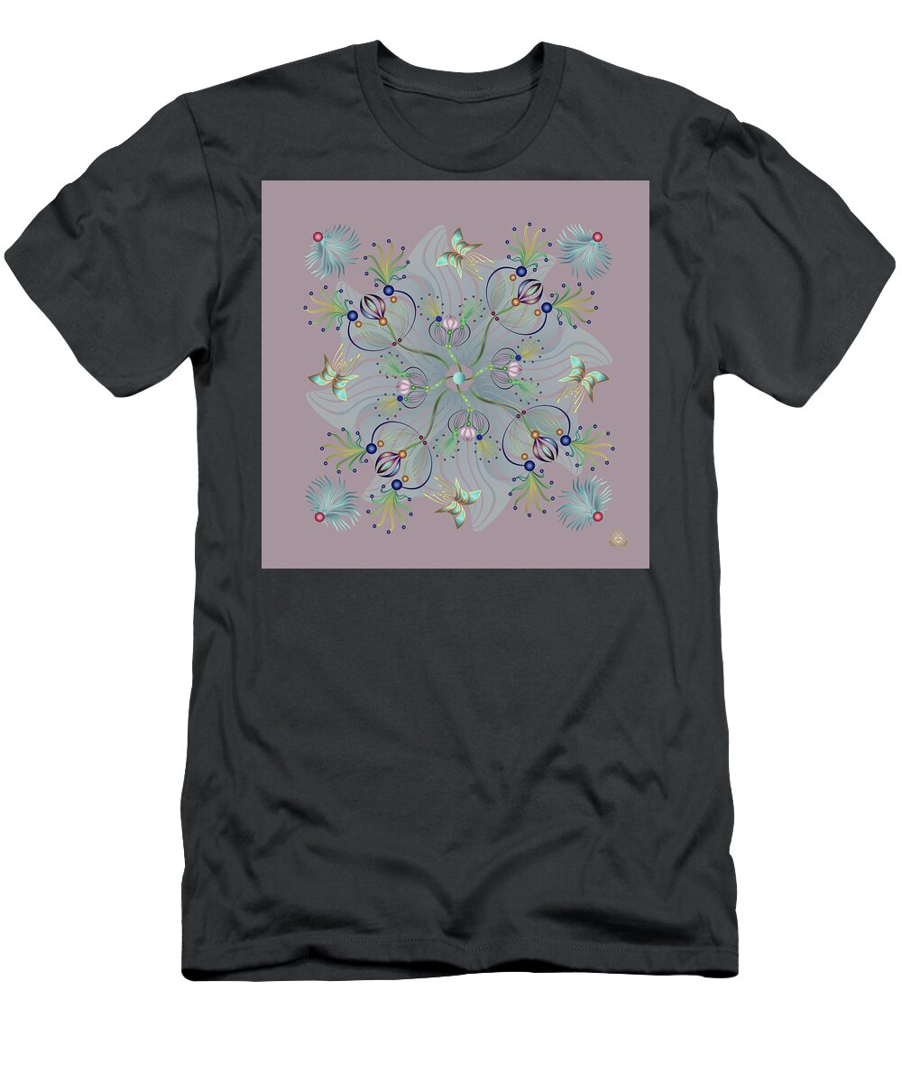 Mandala T-Shirt featuring the digital art Kuklos No 4402 by Alan Bennington