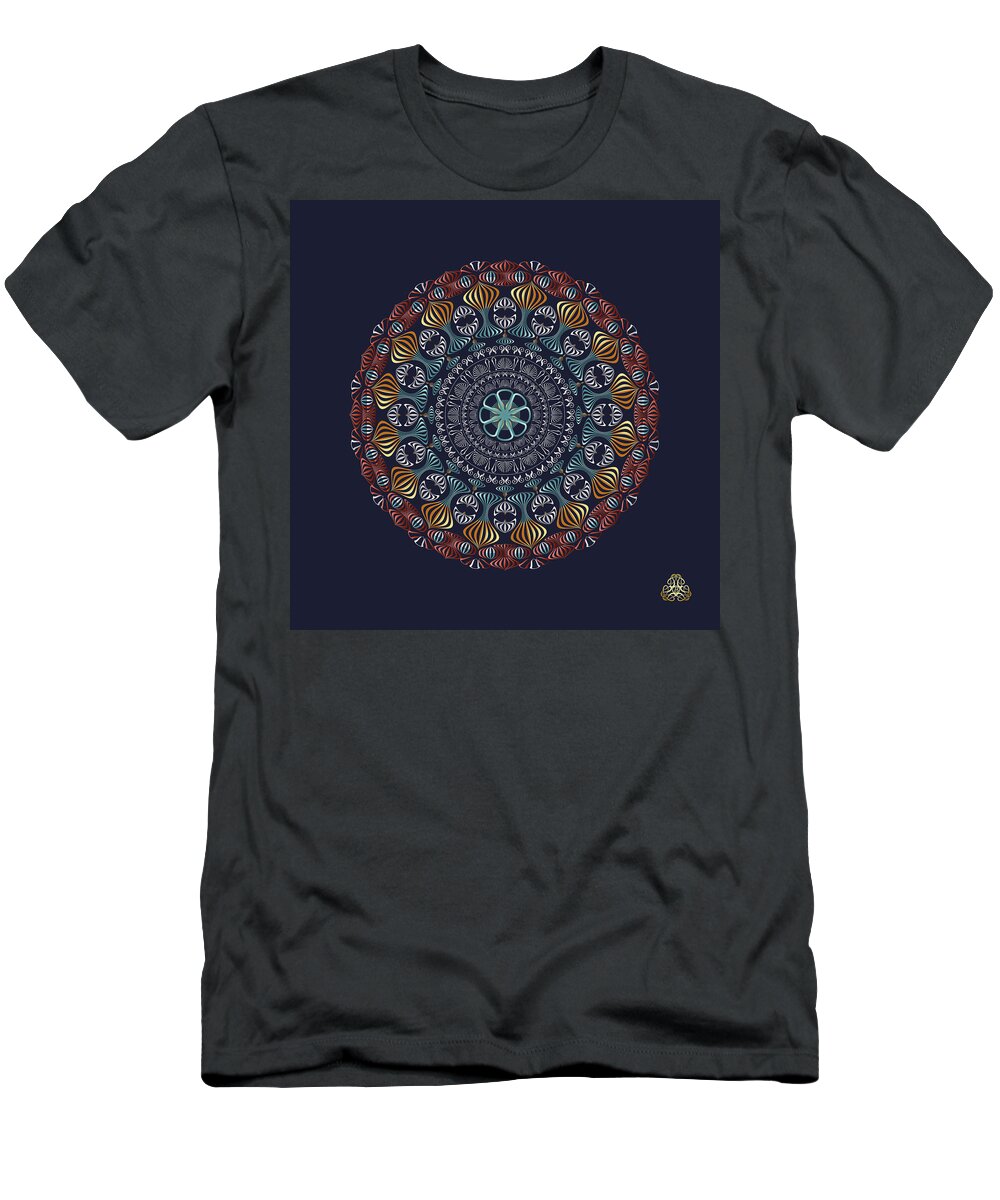 Mandala T-Shirt featuring the digital art Kuklos No 4419 by Alan Bennington