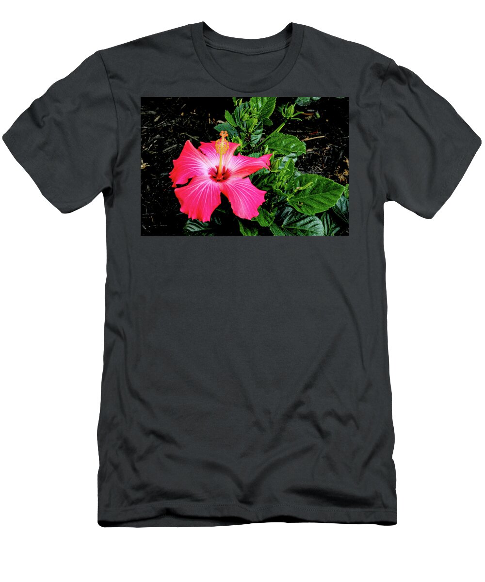 Flower T-Shirt featuring the digital art La cayena by Daniel Cornell