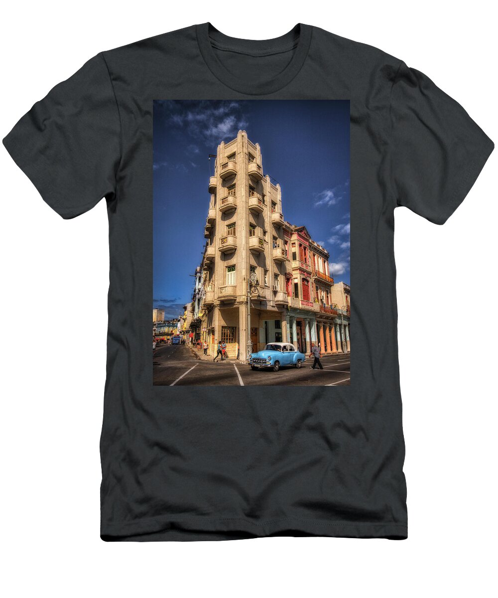 Havana T-Shirt featuring the photograph La Habana Avenida Galiano by Micah Offman