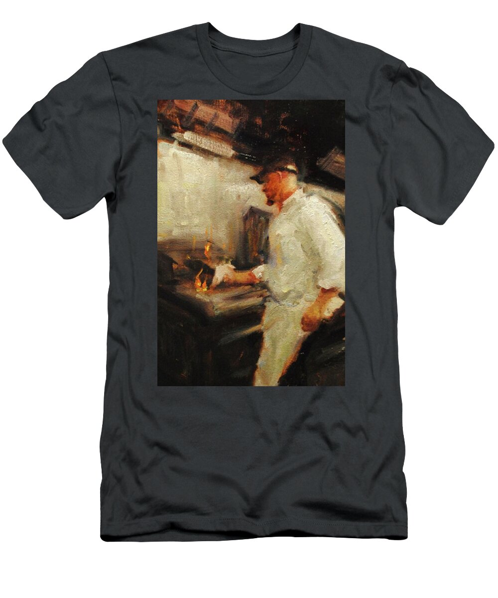 Labour Of Love T-Shirt featuring the painting Labour Of Love by Ashlee Trcka