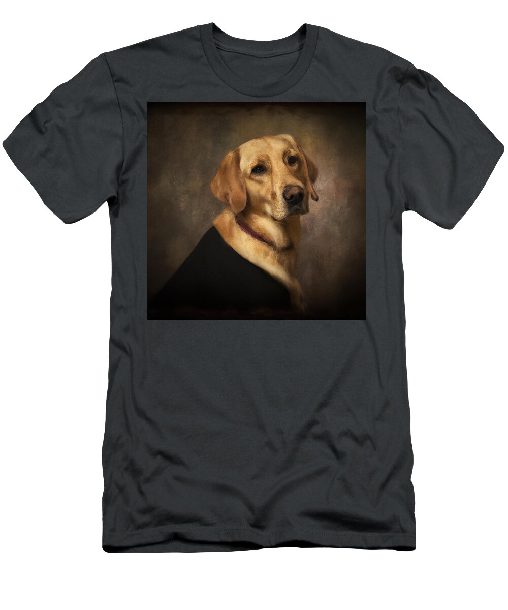 Labrador Retriever T-Shirt featuring the digital art Labrador Retriever by Tinto Designs