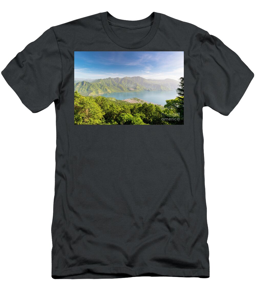 Landscape T-Shirt featuring the photograph Lake Atitlan by THP Creative