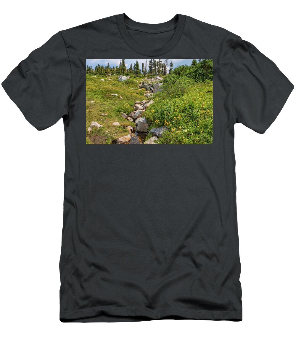 Wyoming T-Shirt featuring the photograph Lake Marie Wyoming No. 45 by Marisa Geraghty Photography