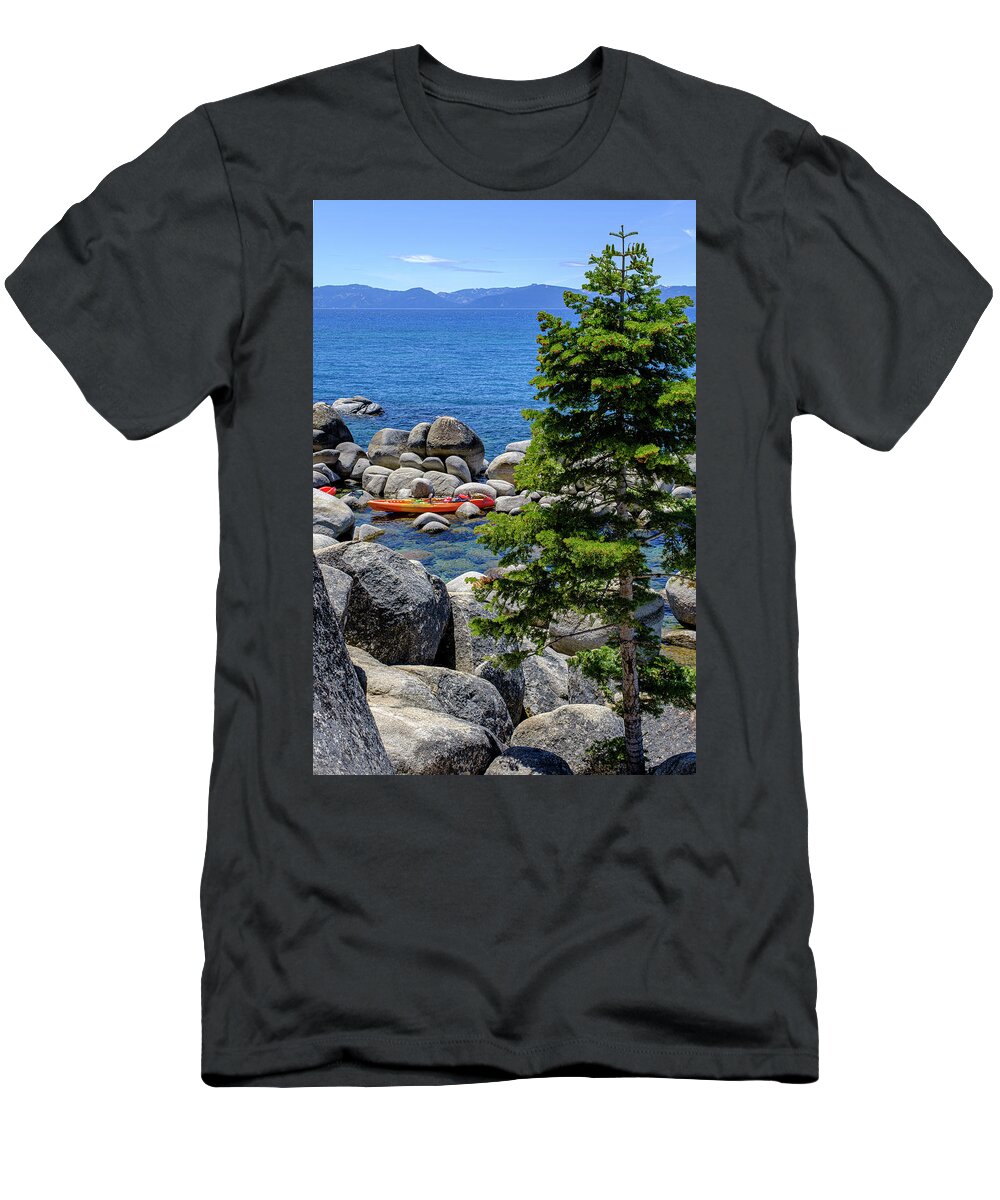 Lake Tahoe T-Shirt featuring the photograph Lake Tahoe Relaxation by Tony Locke