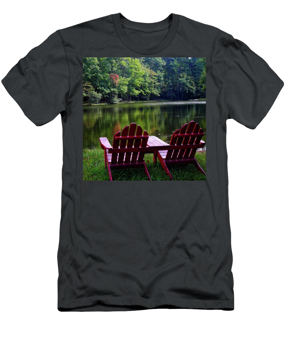 Smoky Mountains T-Shirt featuring the photograph Lake View by George Taylor