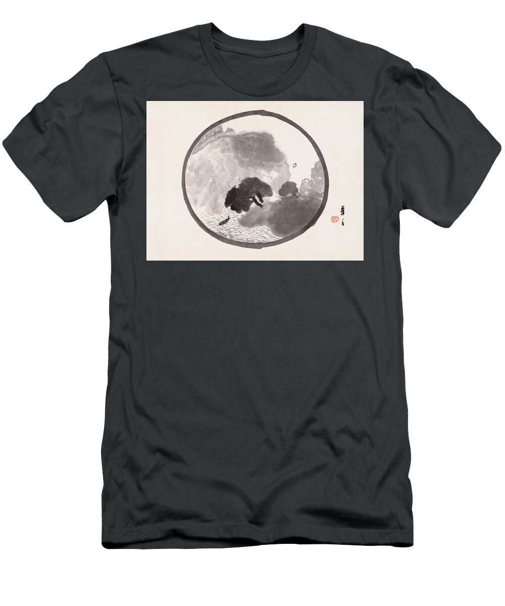 Enso T-Shirt featuring the painting Landscape in Enso by Tsuji Kako
