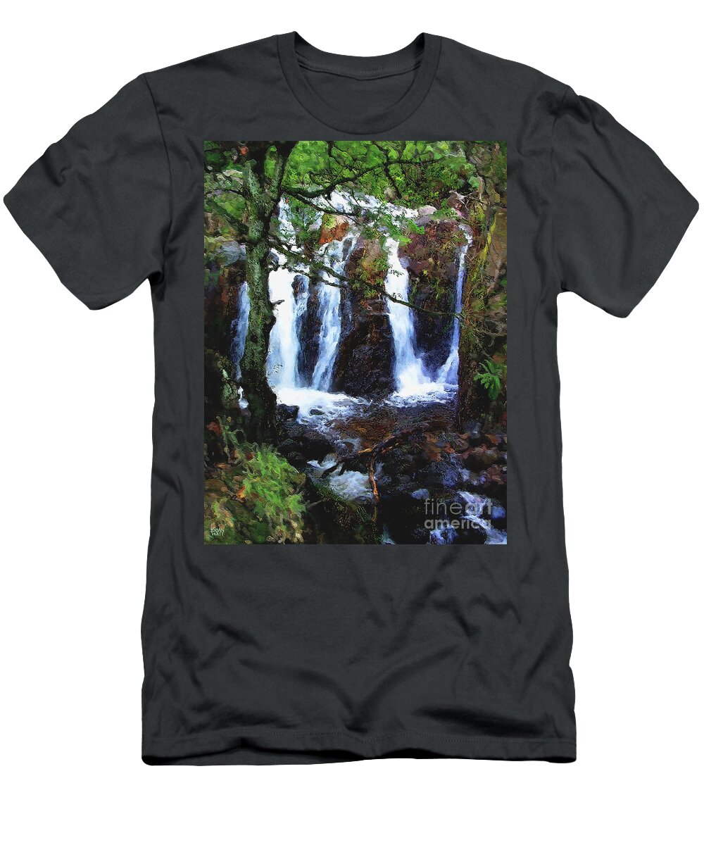 Lake District T-Shirt featuring the photograph Langdale Waterfall by Brian Watt