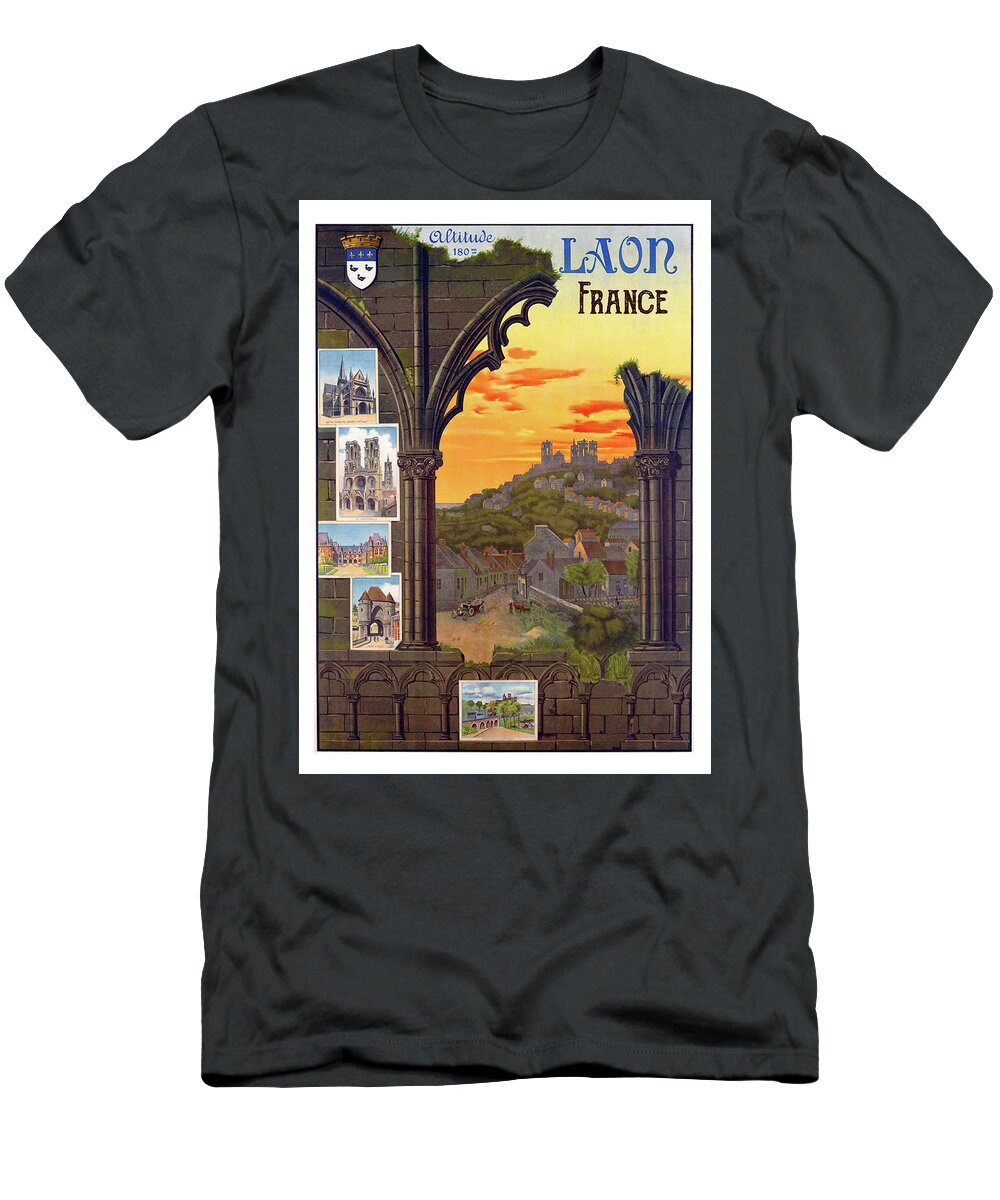 Laon T-Shirt featuring the digital art Laon, France by Long Shot
