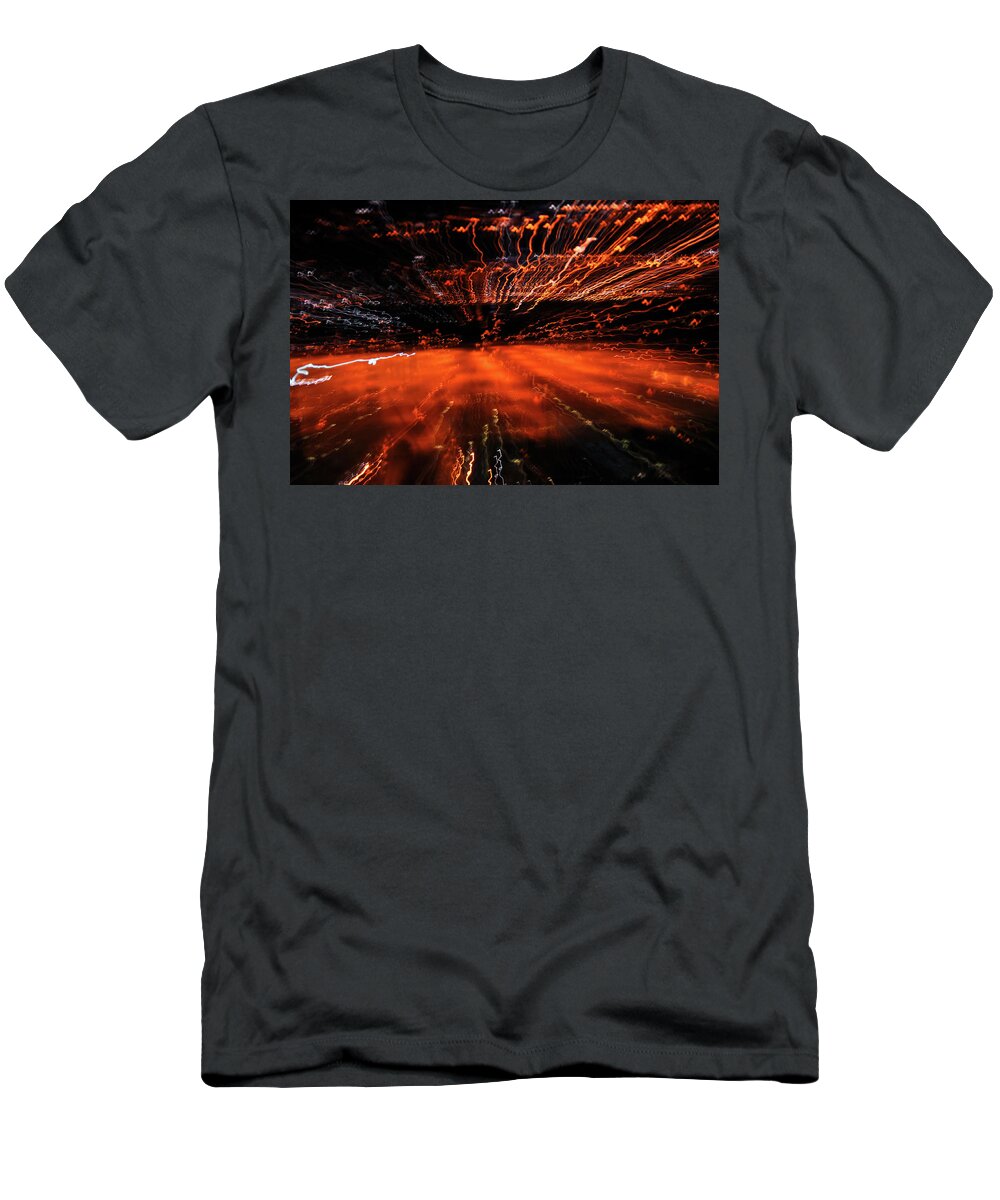 Las Vegas T-Shirt featuring the photograph Las Vegas Orange Light Mirage by Kyle Hanson