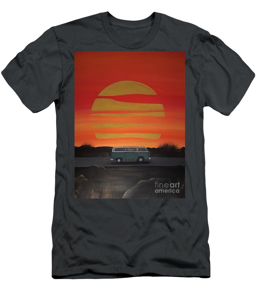 Hippie T-Shirt featuring the painting Last Days of Summer by April Reilly