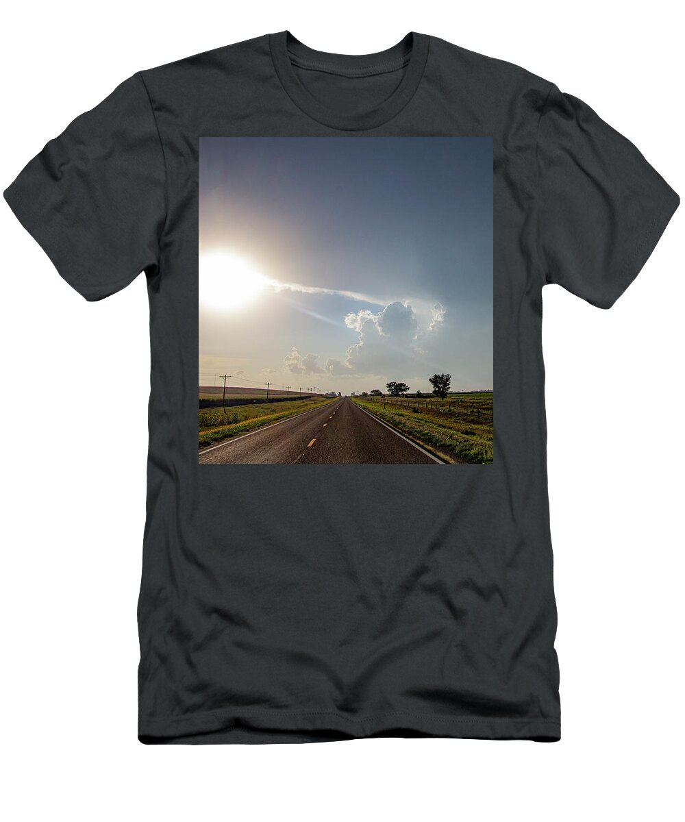 Nebraskasc T-Shirt featuring the photograph Last Nebraska Supercell of the Summer 009 by NebraskaSC