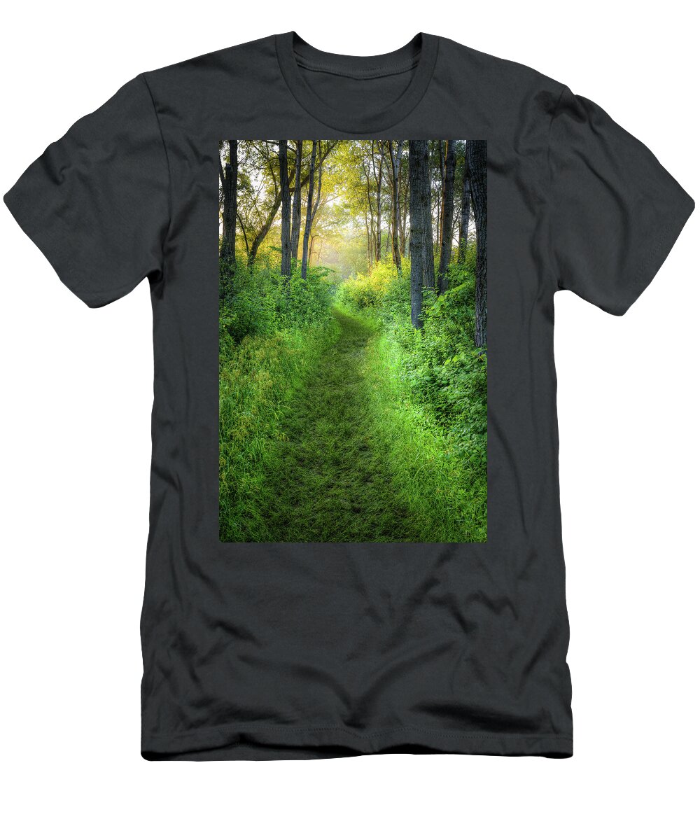 Path T-Shirt featuring the photograph Lead the Way by Brad Bellisle