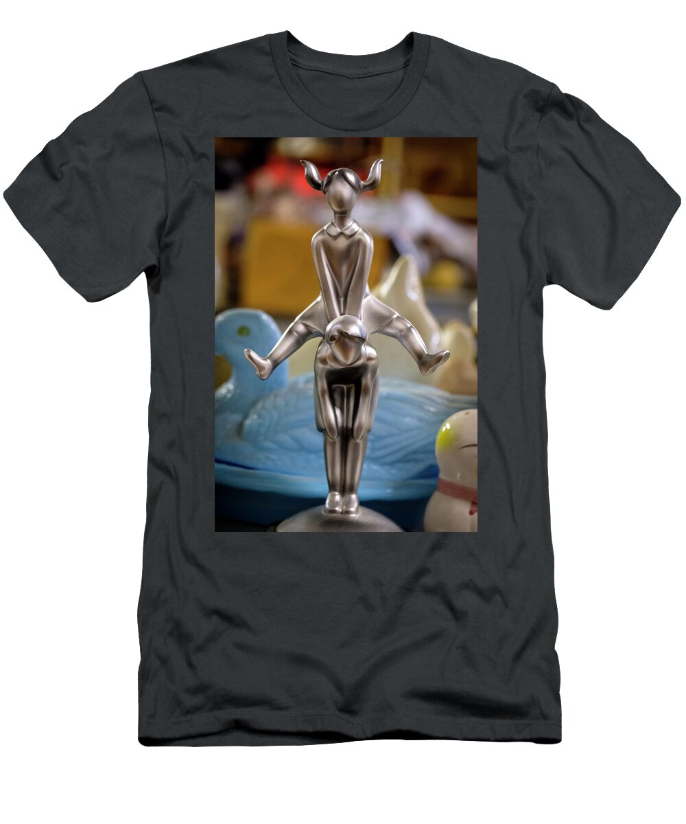 Statue T-Shirt featuring the photograph Leapfrog Fun by Mary Lee Dereske