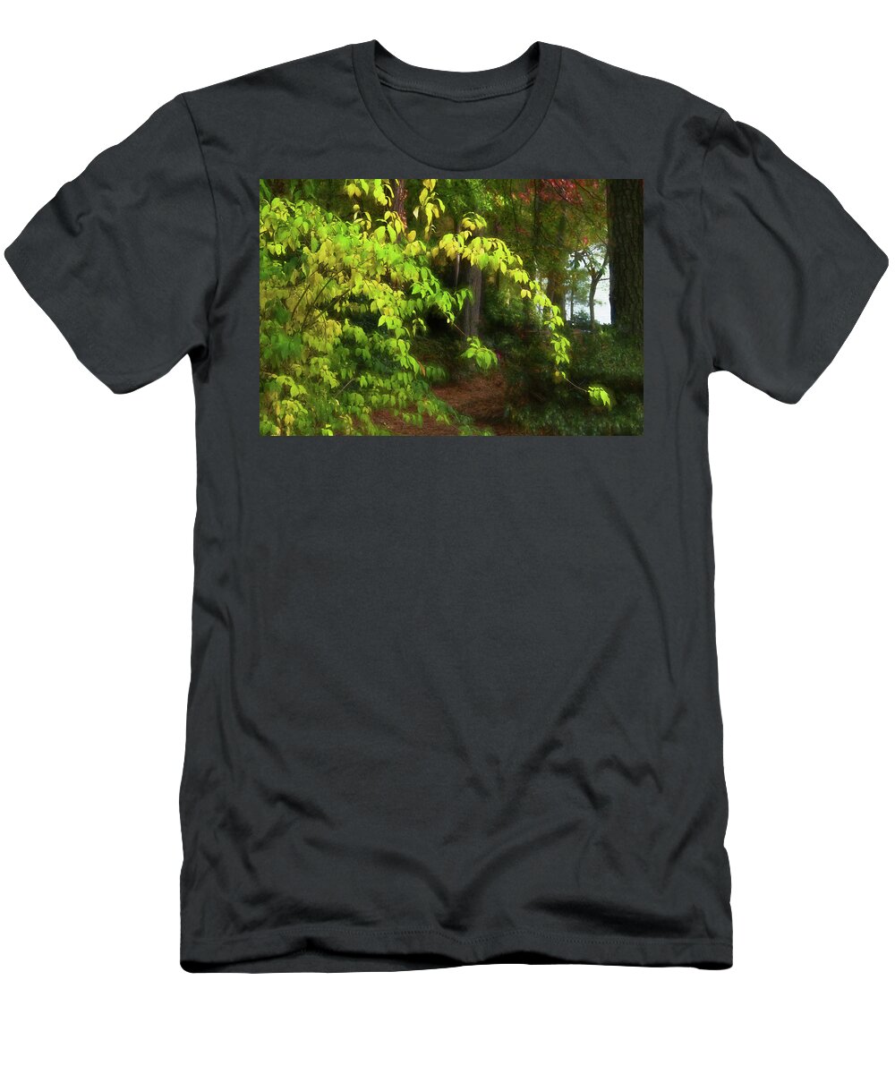 Leaves T-Shirt featuring the photograph Leaves of Lemon and Lime in Autumn by Ola Allen