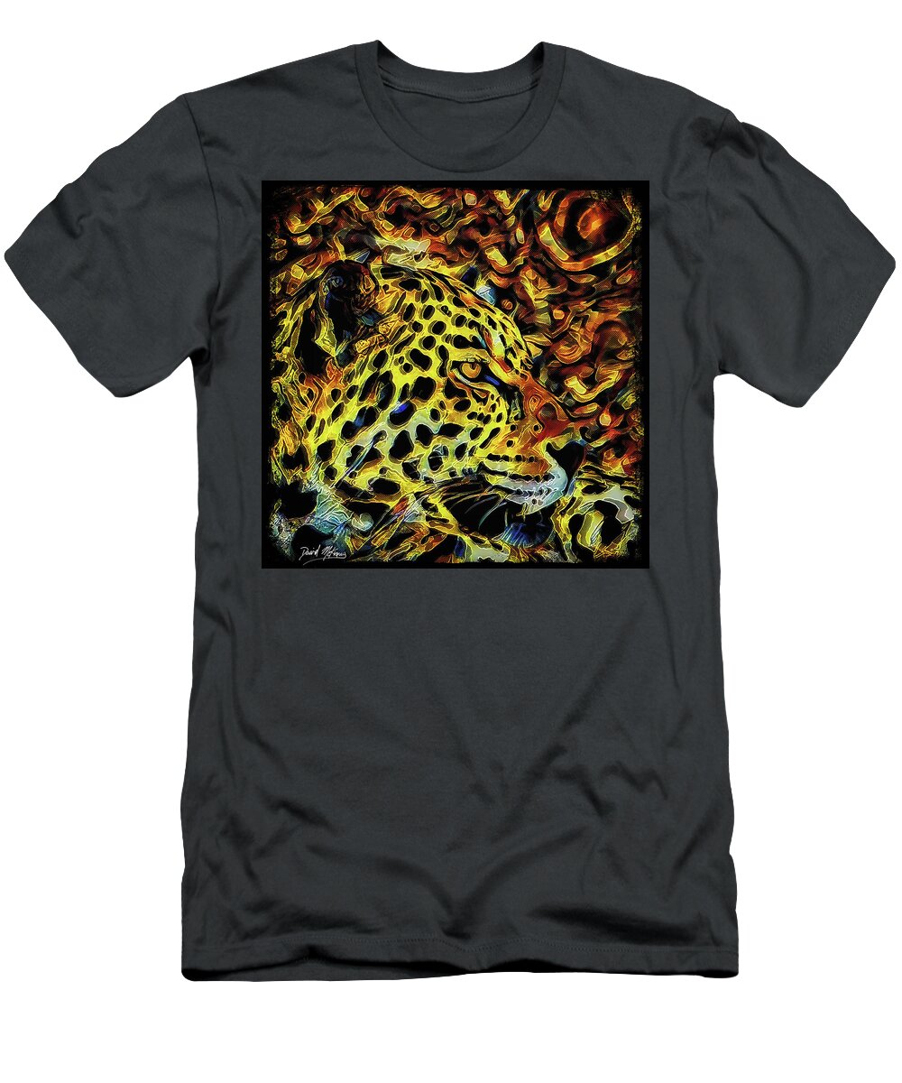 Animalprint T-Shirt featuring the digital art Leopard Abstract by David McKinney