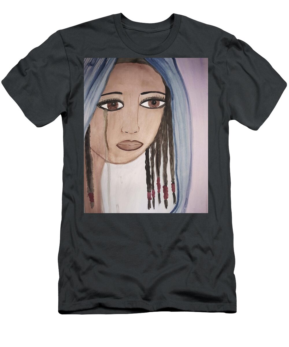 Woman T-Shirt featuring the painting Let It Be 2 by Vale Anoa'i
