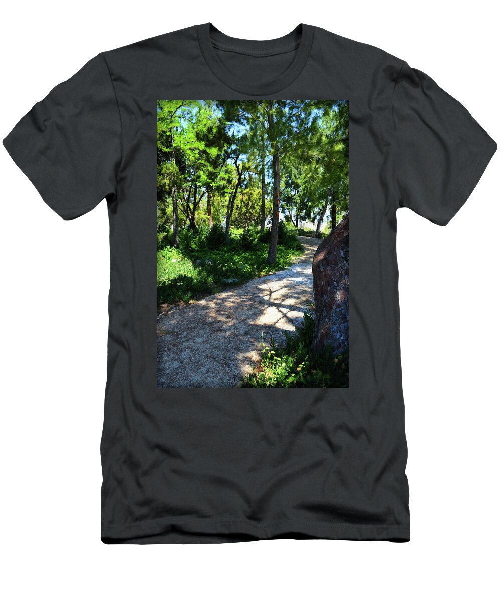 Path T-Shirt featuring the digital art Lets Take A Walk by Glenn McCarthy Art and Photography