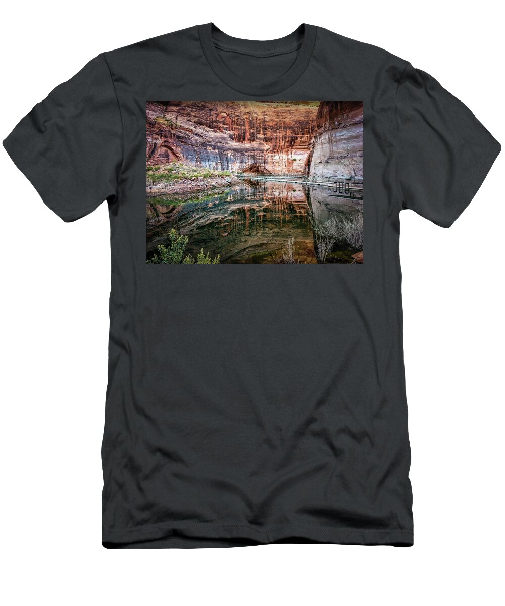 Lake Powell T-Shirt featuring the photograph Levitating Pathway to Rainbow Bridge by Bradley Morris