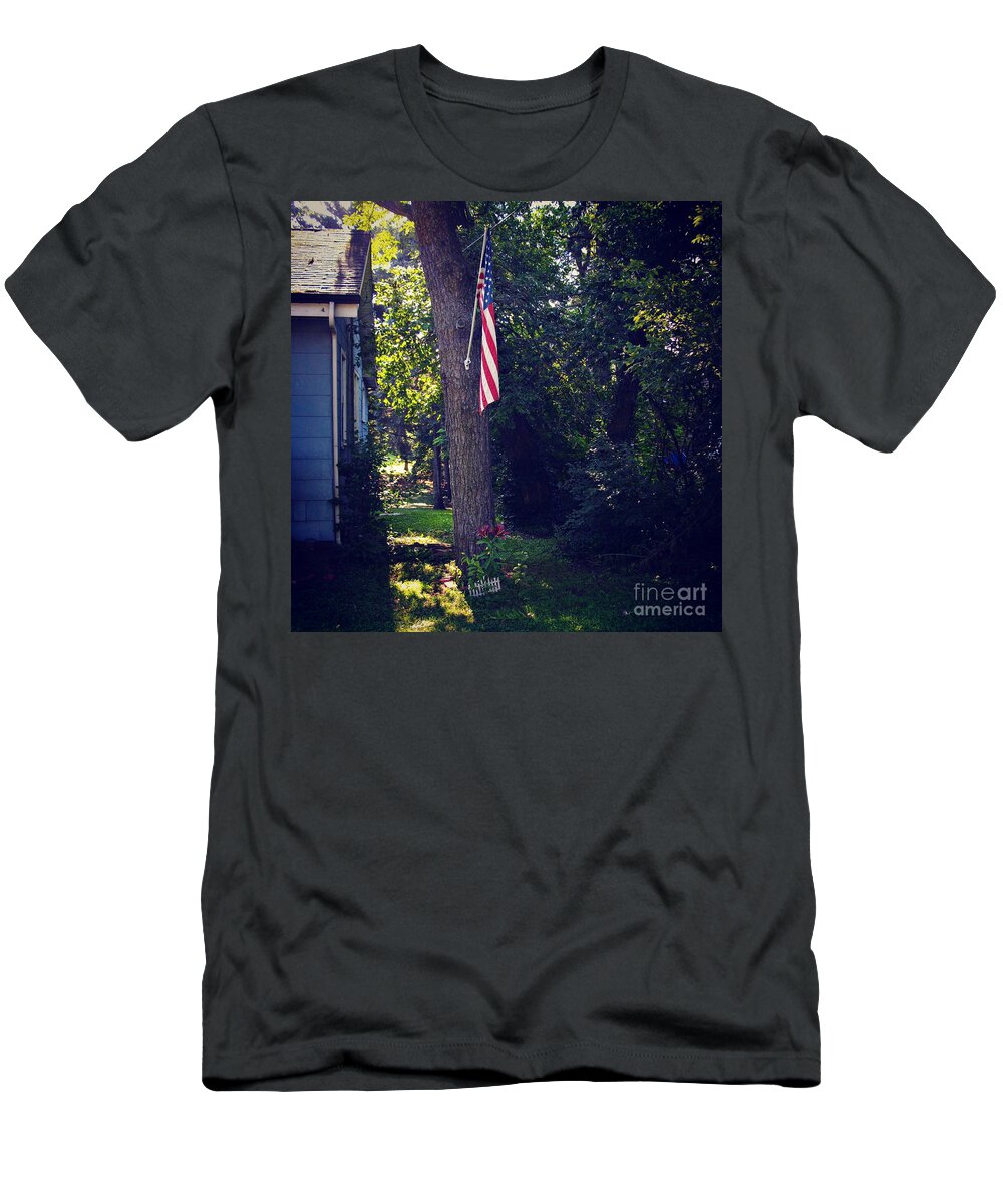 American Flag T-Shirt featuring the photograph Life and Liberty by Frank J Casella