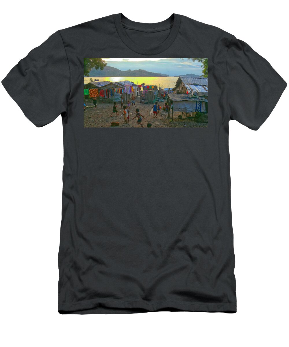 Fishing Village T-Shirt featuring the photograph Life in the fishing village by Robert Bociaga