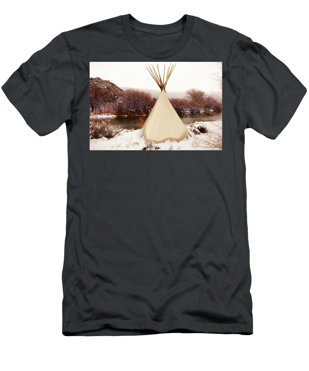 Winter T-Shirt featuring the photograph Life on the River 2 by Elijah Rael