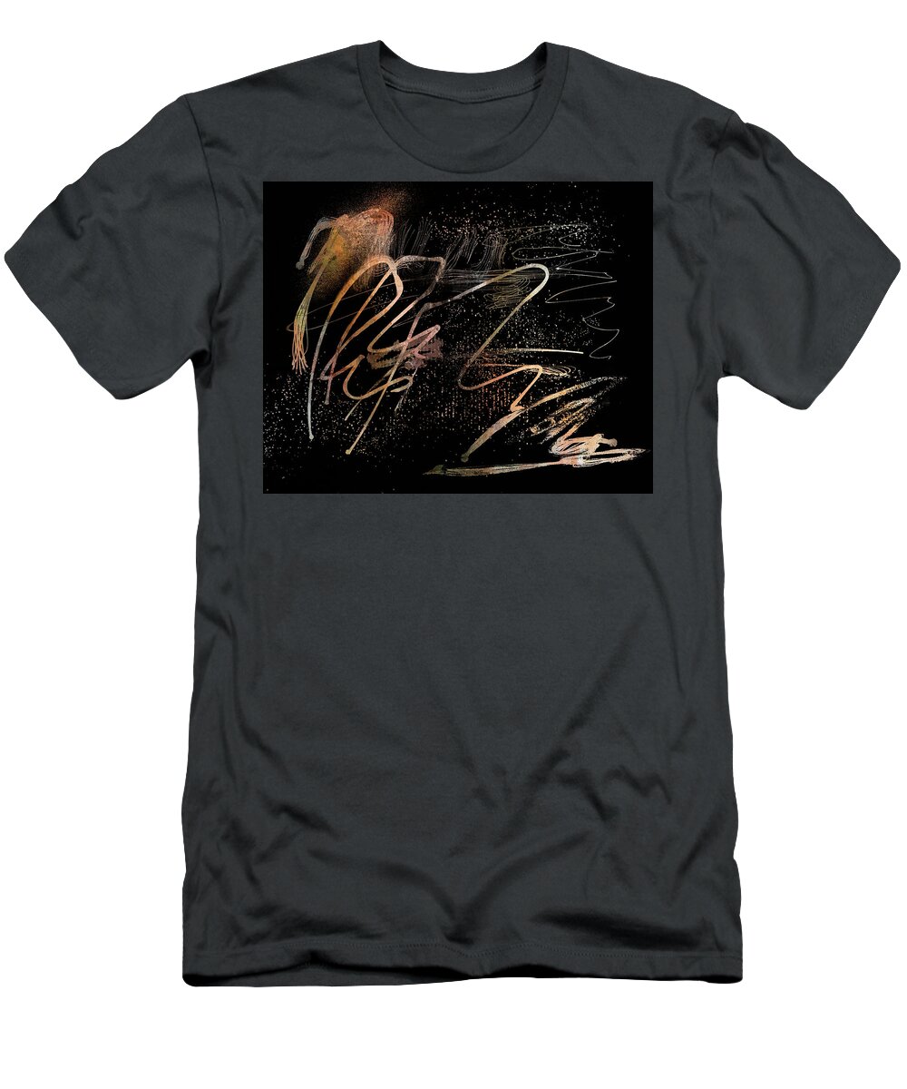 Abstract T-Shirt featuring the digital art Light Dance by Marina Flournoy
