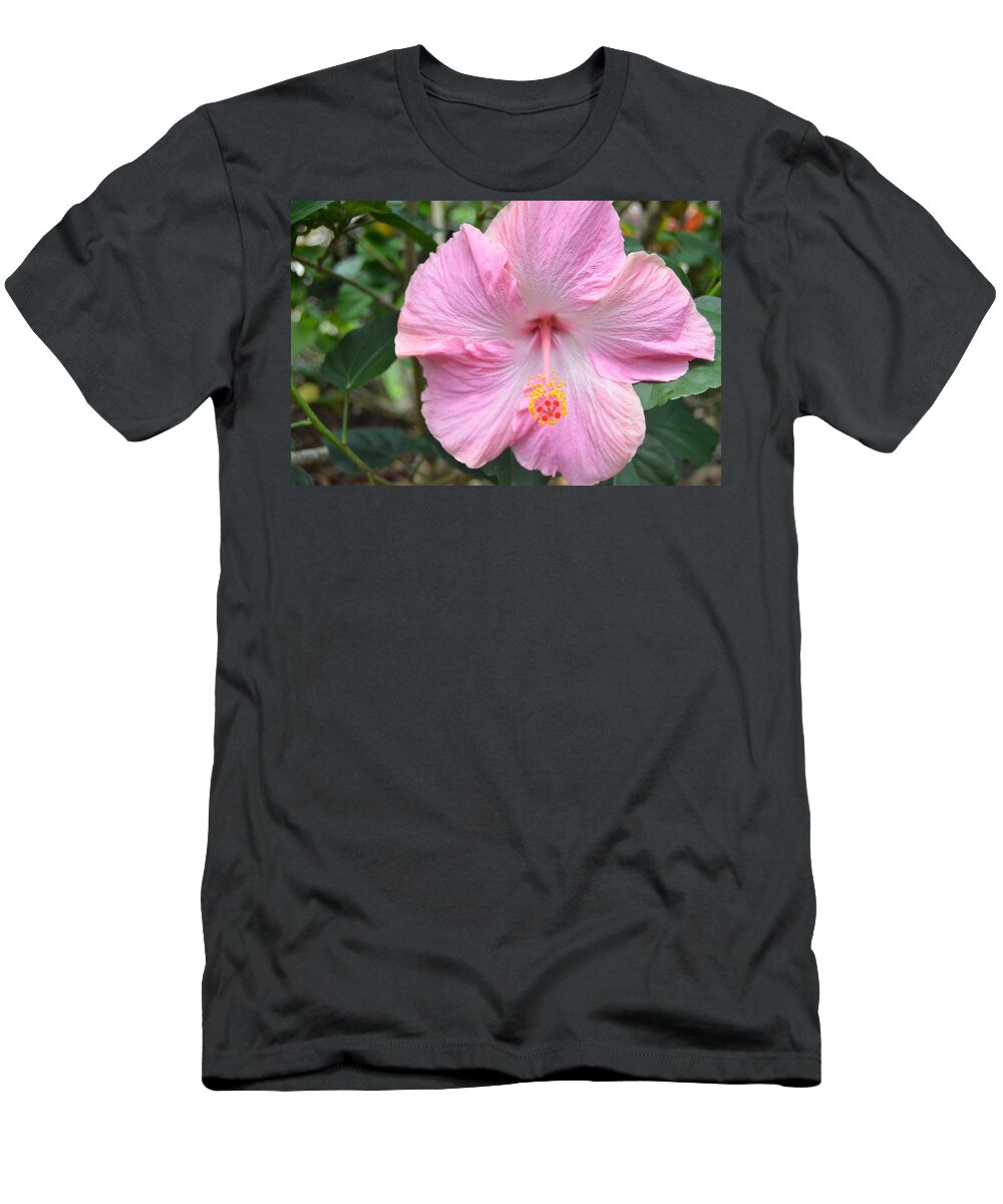 Flower T-Shirt featuring the photograph Light Pink Hibiscus 2 by Amy Fose