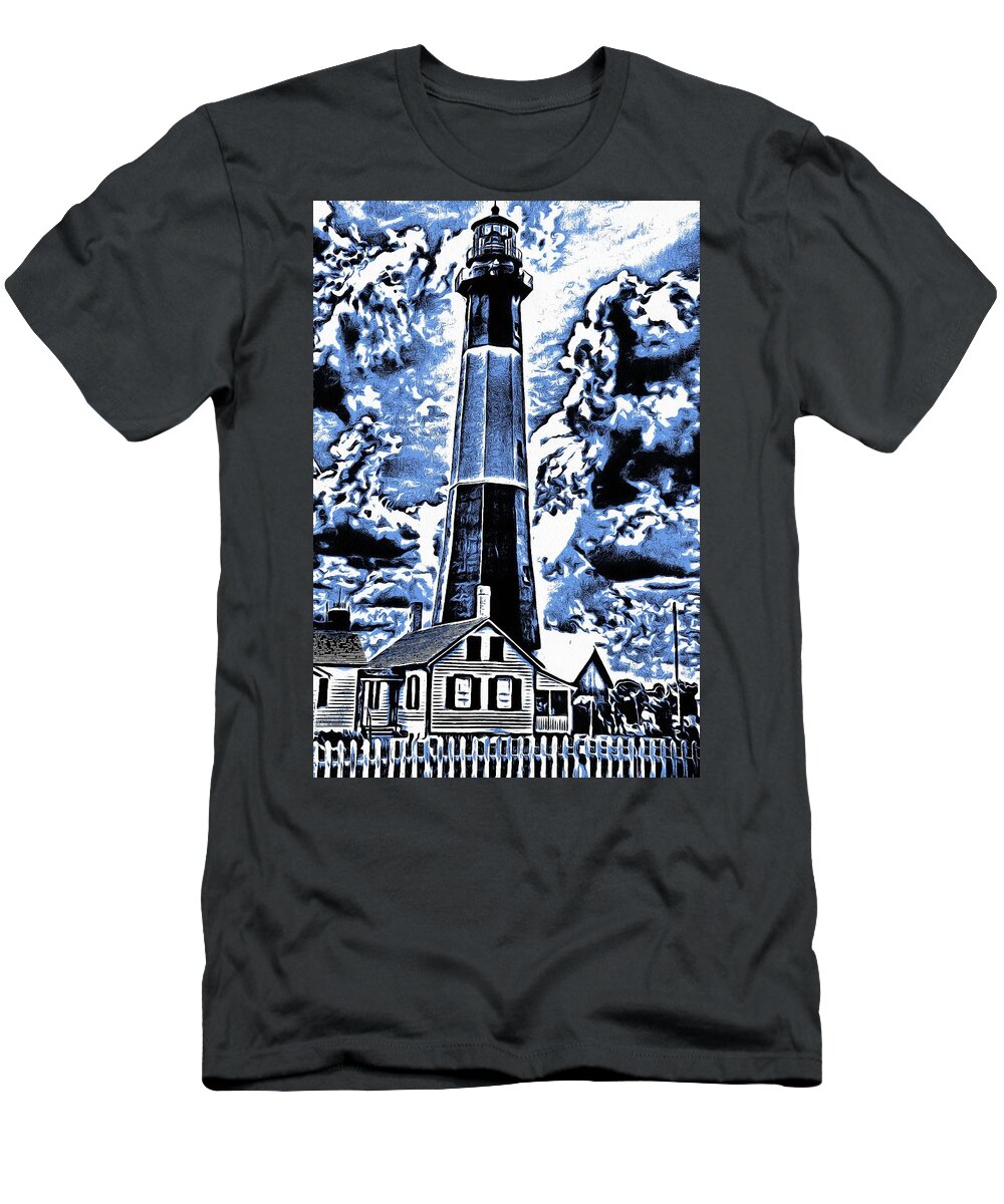 Lighthouse T-Shirt featuring the photograph Lighthouse Mirage by John Handfield
