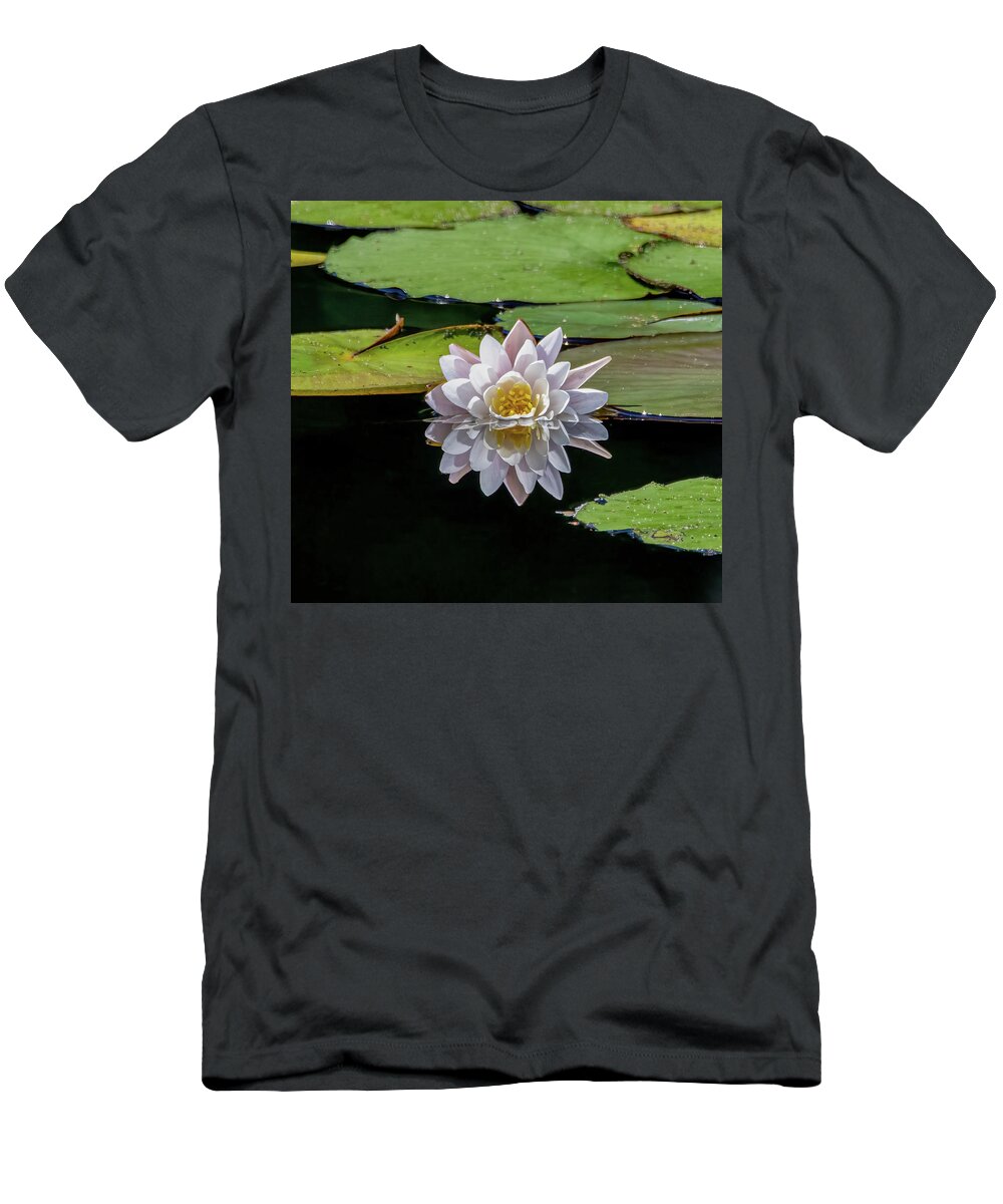 Aquatic T-Shirt featuring the photograph Lily Reflection by Brian Shoemaker