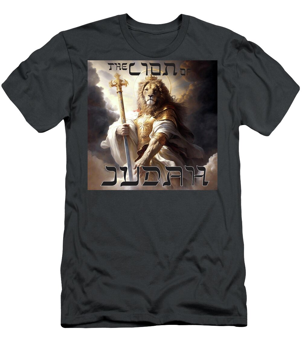 Lion Of Judah T-Shirt featuring the digital art Lion of Judah by David Maynard