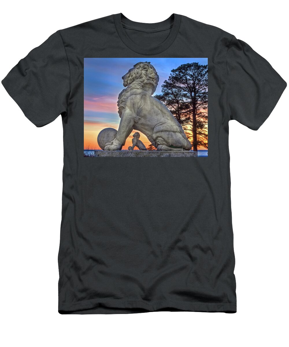 Lion T-Shirt featuring the photograph Lions Bridge at Sunset by Jerry Gammon