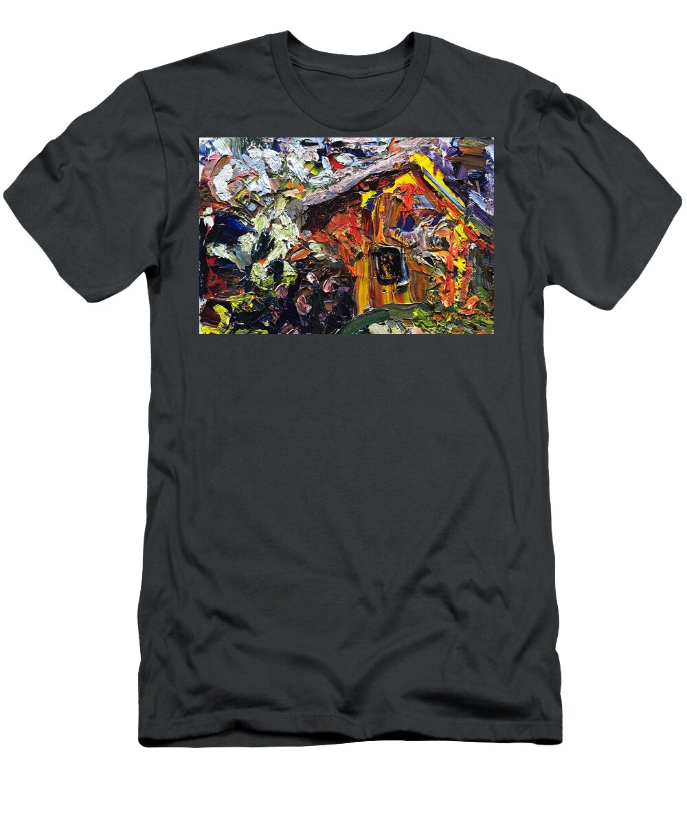 Abstract T-Shirt featuring the photograph Liquid Sunshine by Lisa Marie Smith