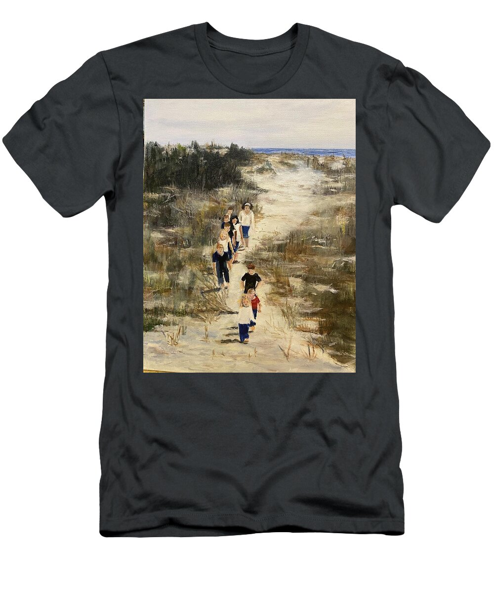 Acrylic T-Shirt featuring the painting Little Darlings by Paula Pagliughi