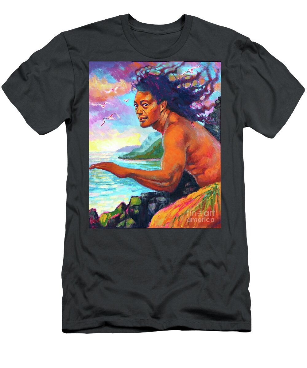 Hawaii T-Shirt featuring the painting Lohiau by Isa Maria