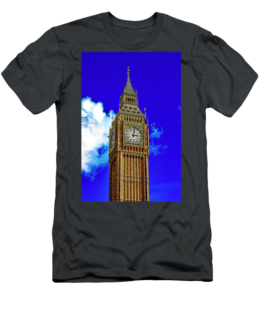 London T-Shirt featuring the digital art London - Big Ben by SnapHappy Photos